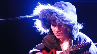 Kaki King, deep in concentration during soundcheck at Le Poissan Rouge, NYC.