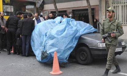 Car belonging to Iranian nuclear scientist Mostafa Ahmadi-Roshan