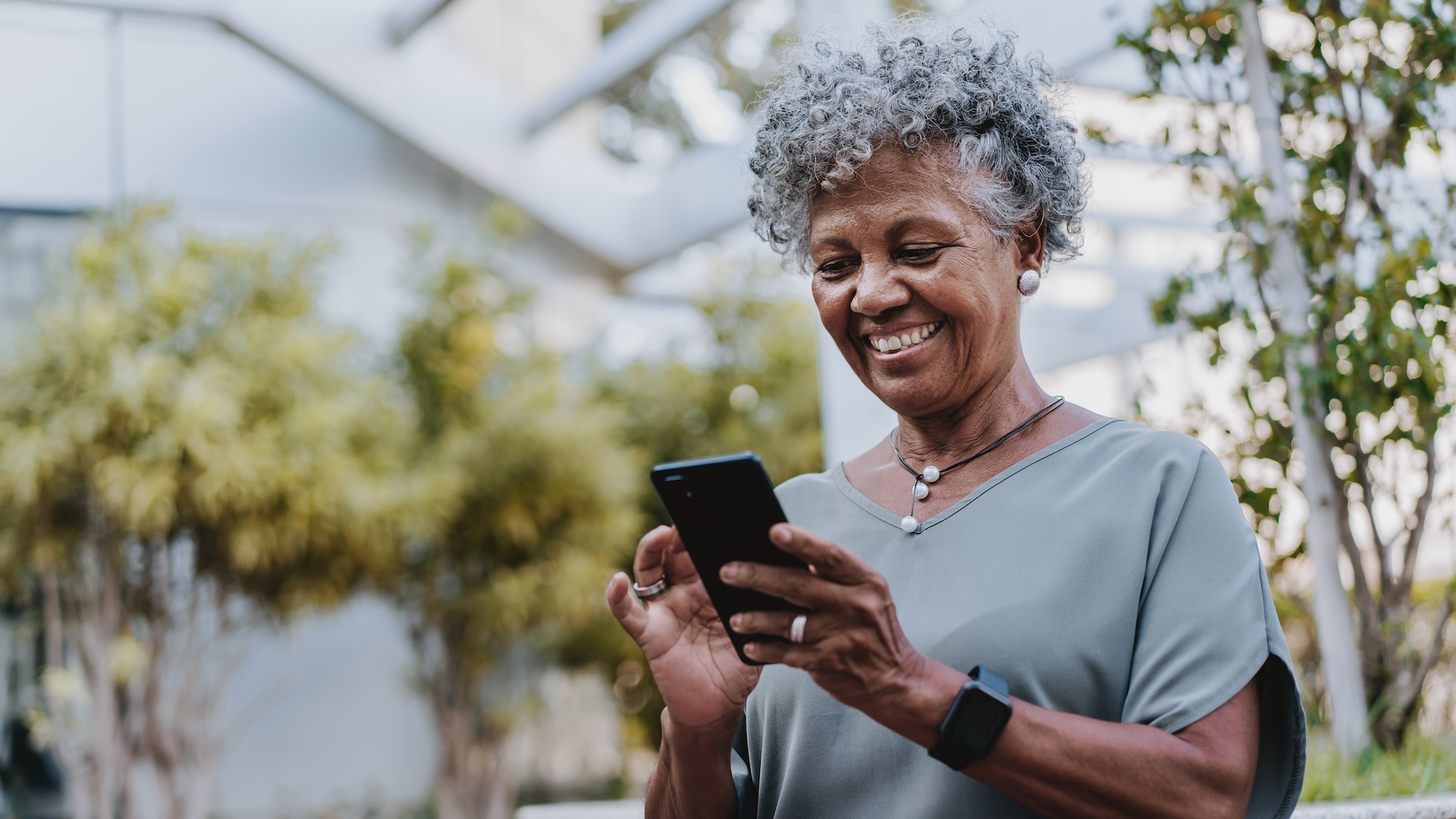 woman using phone