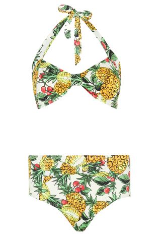 Primark High Summer 2014 Fruit Print Halter Bikini Top, £6, Pant, £5