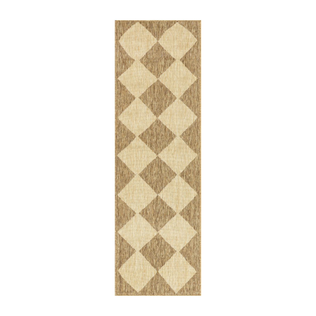 Rugs USA, Adelaide Harlequin Indoor/Outdoor Rug, 2' x 6'