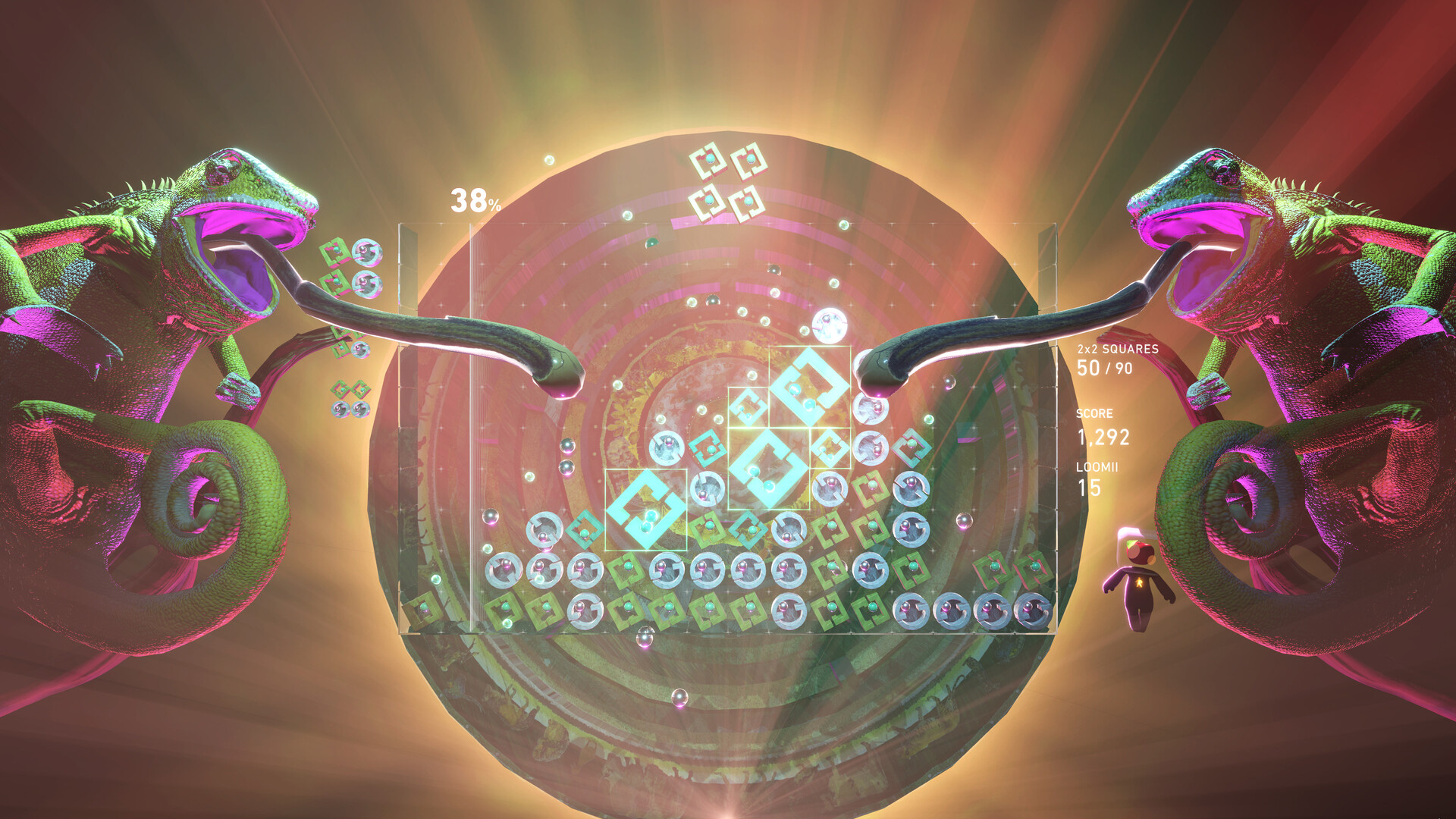A screenshot of the upcoming PS5 game, Lumines Arise
