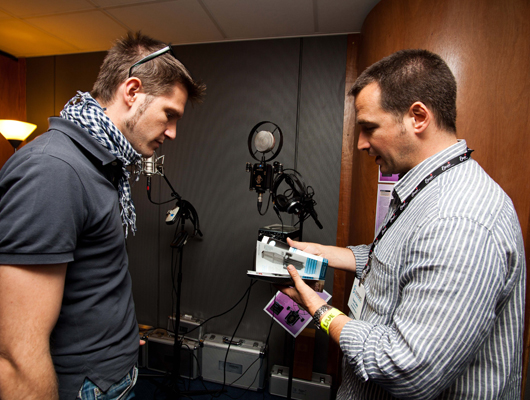 Trevor Coley of Sontronics gives the personal touch at PSL