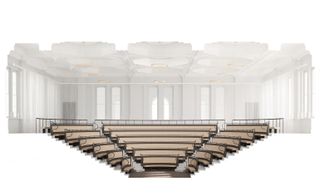 Section view of lecture theatre