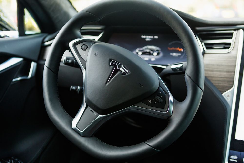 Tesla steering wheel