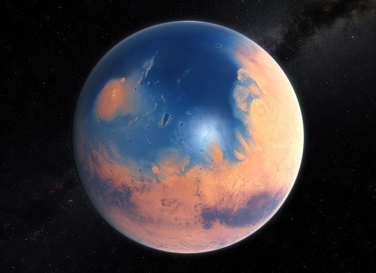 Early Mars Artist&#039;s Impression 