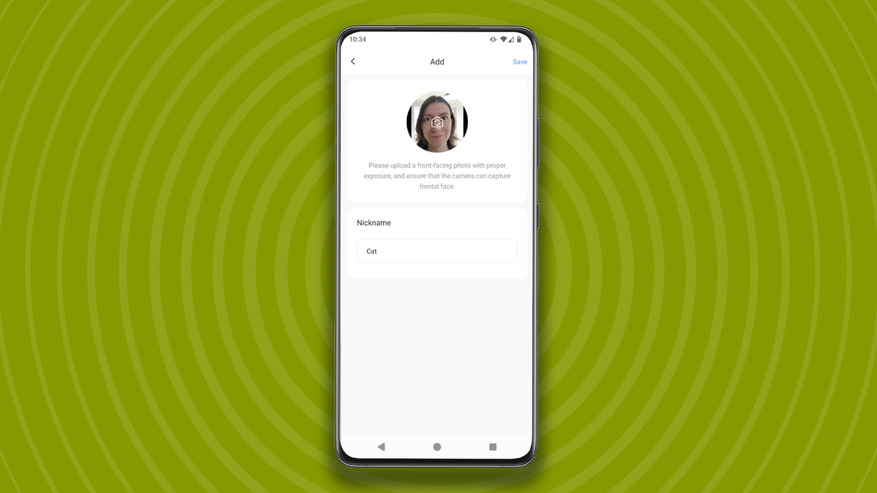 Adding a 'familiar face' in the Ezvizlife app