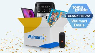 Walmart Plus box with tech items inside