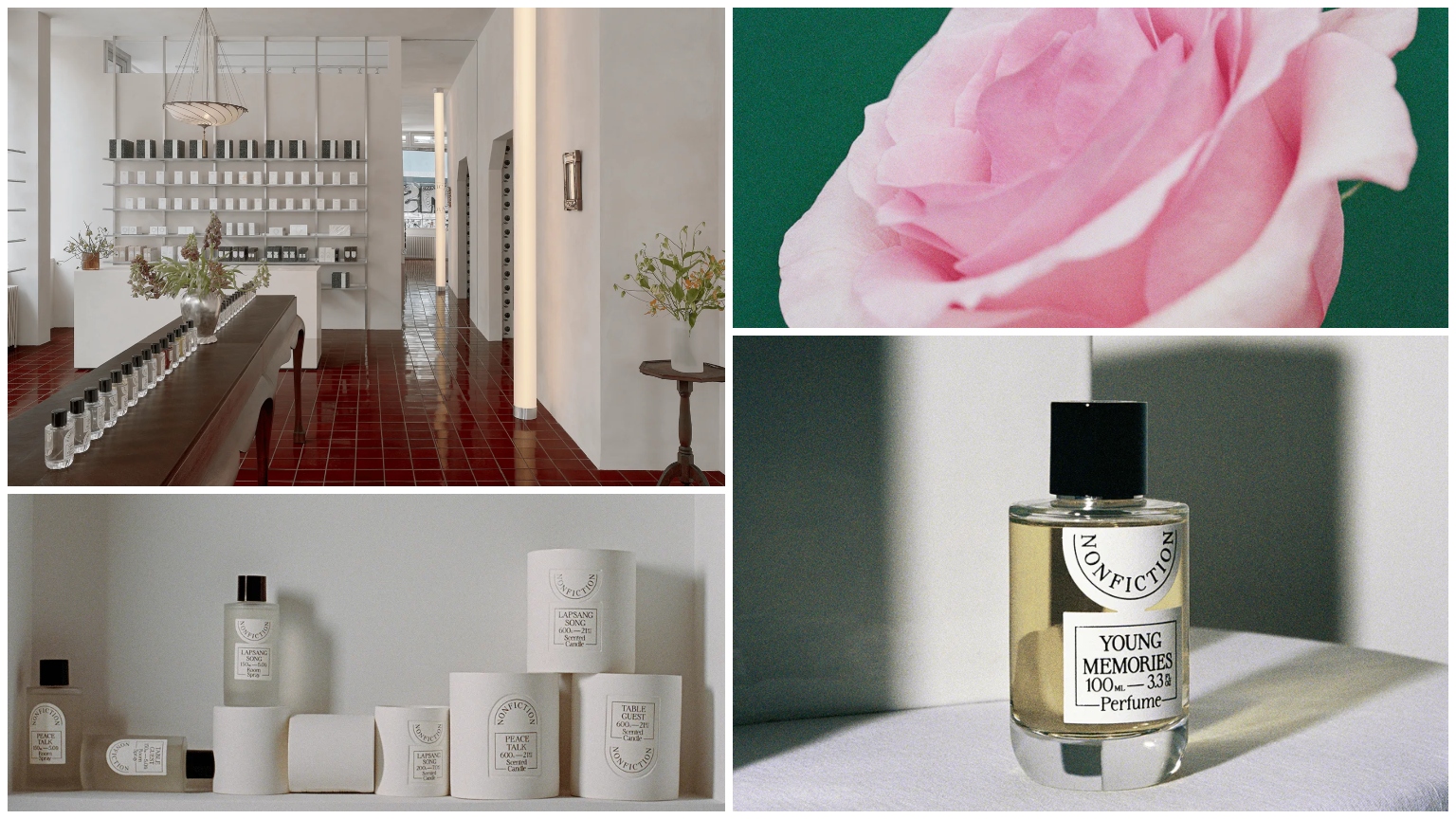 collage of nonfiction new york store with perfume bottles and candles 