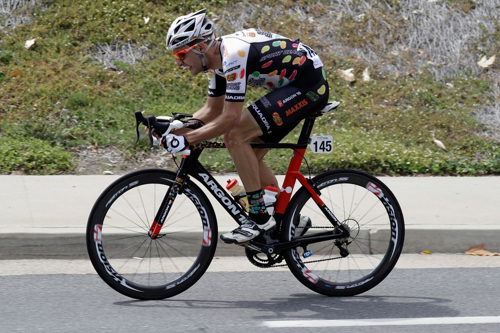 Jacob Rathe (Jelly Belly p/b Maxxis) animated the breakaway today