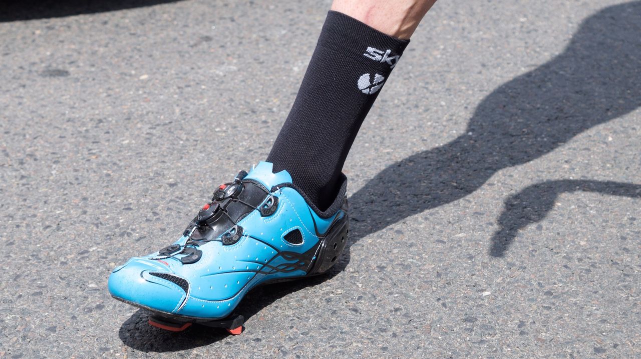 Froome's new shoes retain the classic Sidi shape