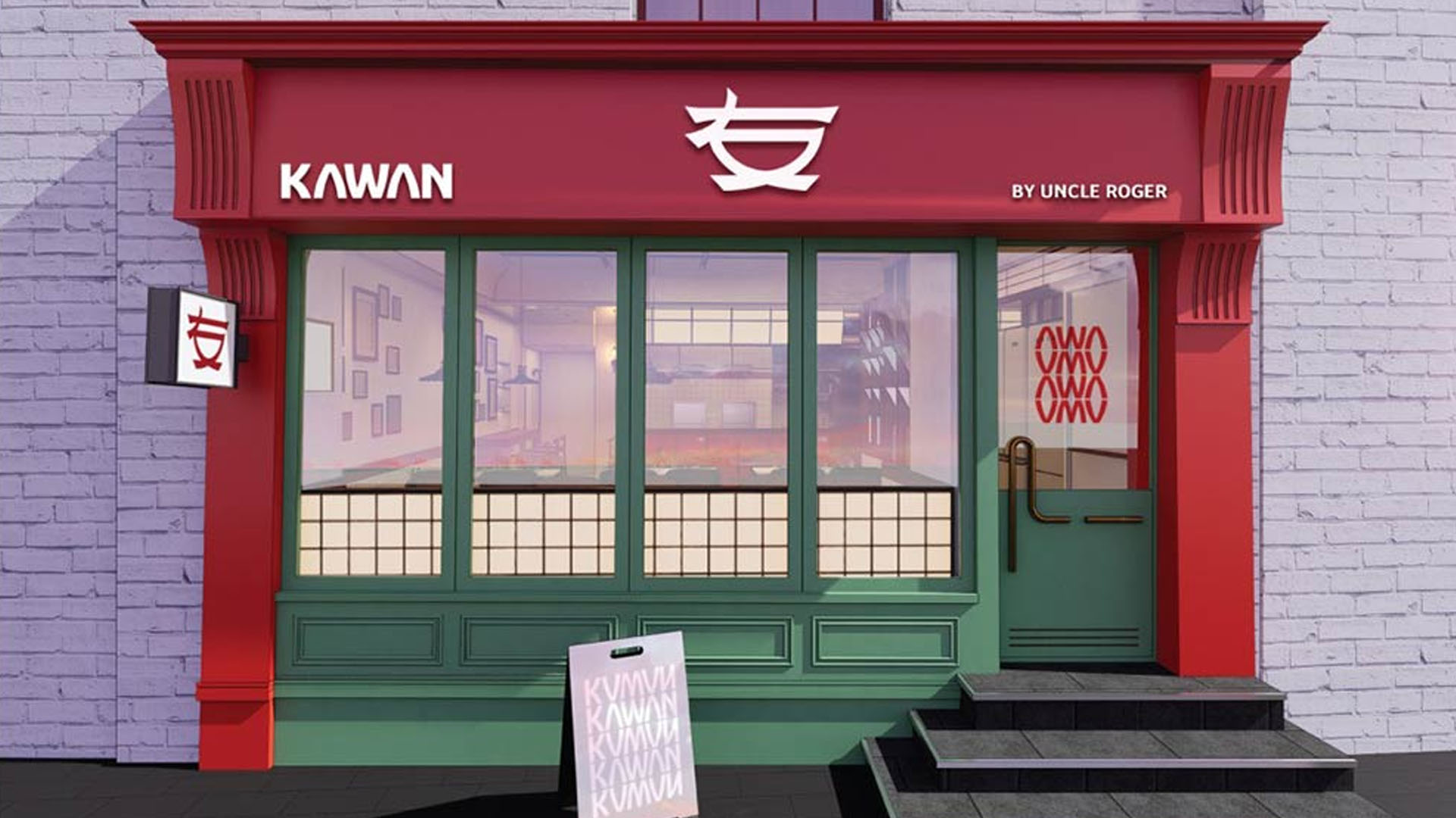 A mock-up of the Kawan by Uncle Roger restaurant. 