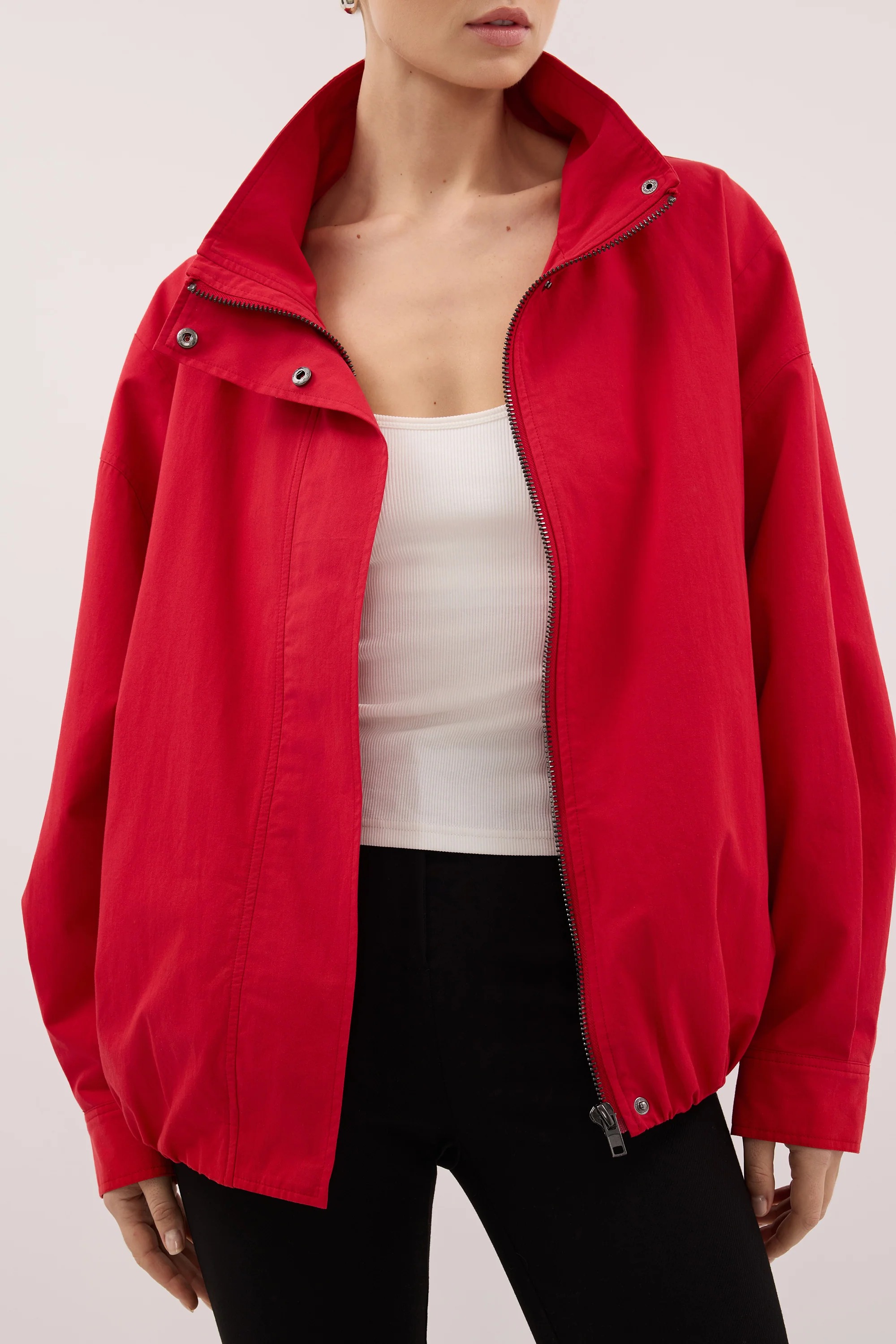 Jean Red Track Jacket - 0 / Red
