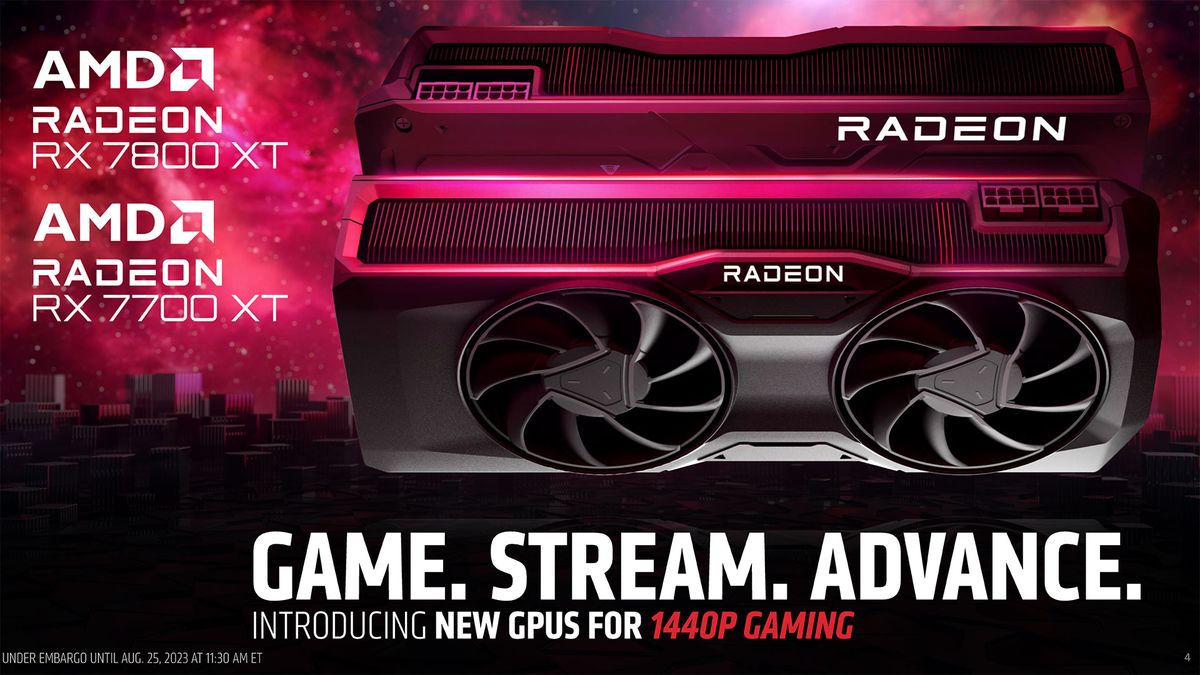 AMD RX 7800 XT 7700 XT Gamescom materials