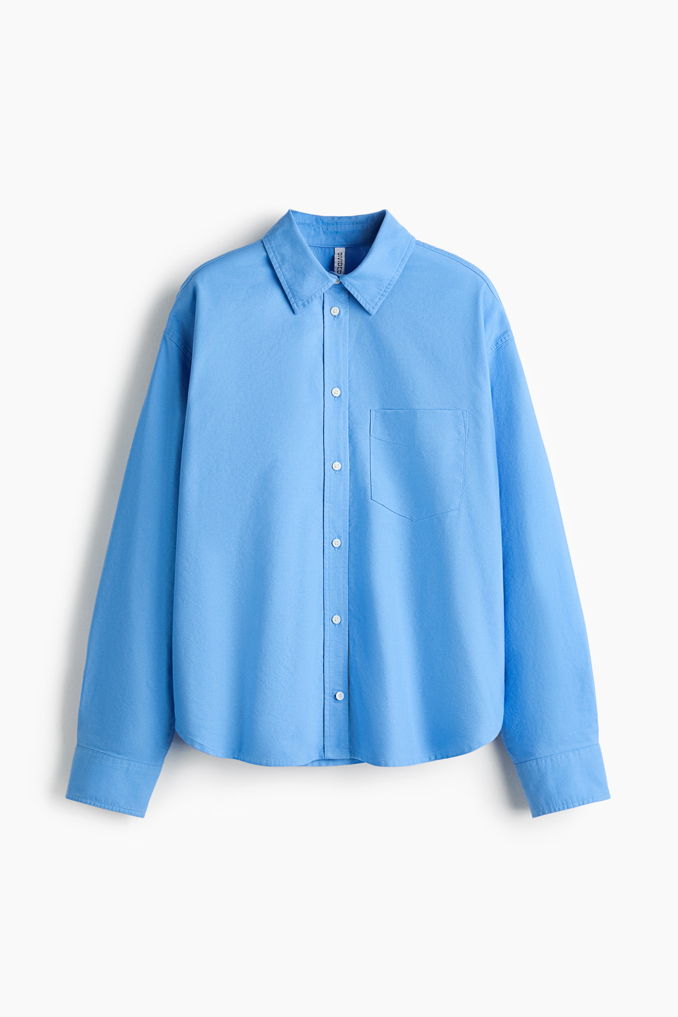 Oversized Poplin Shirt - Blue/striped