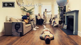 Pep Guardiola and Manchester City players recreate Oasis' Definitely Maybe album cover to help launch the club's 2024-25 fourth kit and a special 'Definitely City' clothing collection