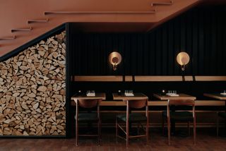 Timber details at ace toronto hotel