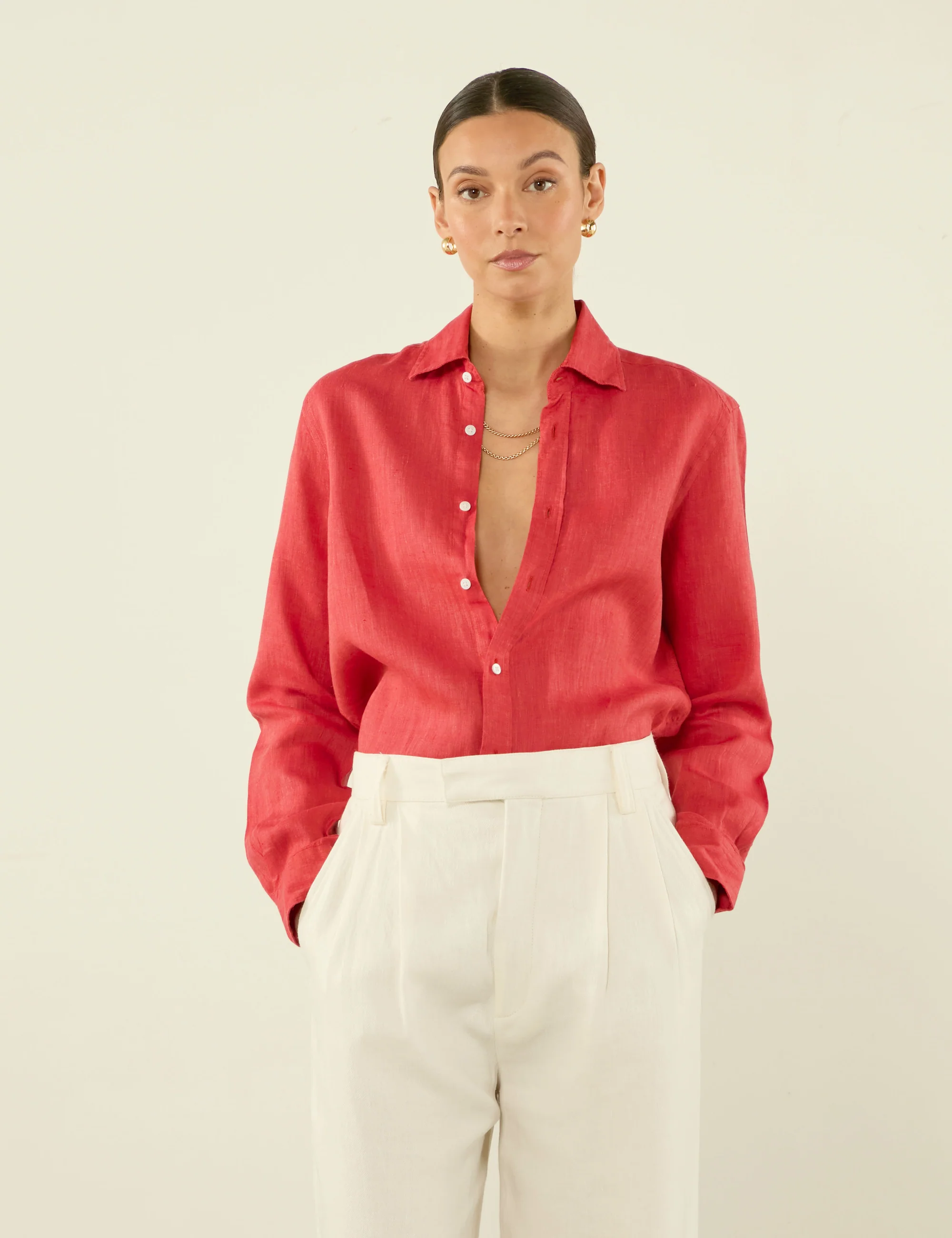 With Nothing Underneath, The Boyfriend Linen Shirt