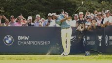 Scottie Scheffler plays off the tee in last year's BMW Championship