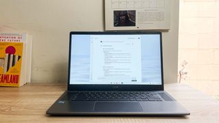 Acer Chromebook Plus 515 review unit on a desk