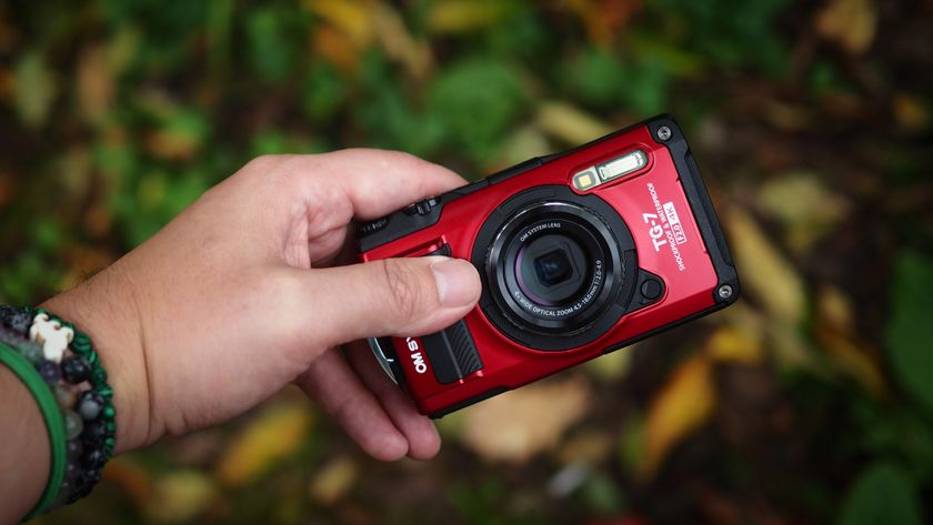 A red OM System Tough TG-7