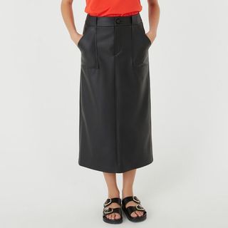 La Redoute Faux Leather Straight Skirt