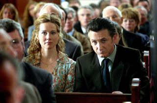 laura linney and sean penn in court in a still from Mystic river