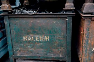 Pallets from the days of Raleigh ownership go on forever. This one probably dates from the 1970s. Photo: Chris Catchpole