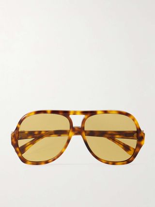 Salomé Aviator-Style Tortoiseshell Acetate Sunglasses