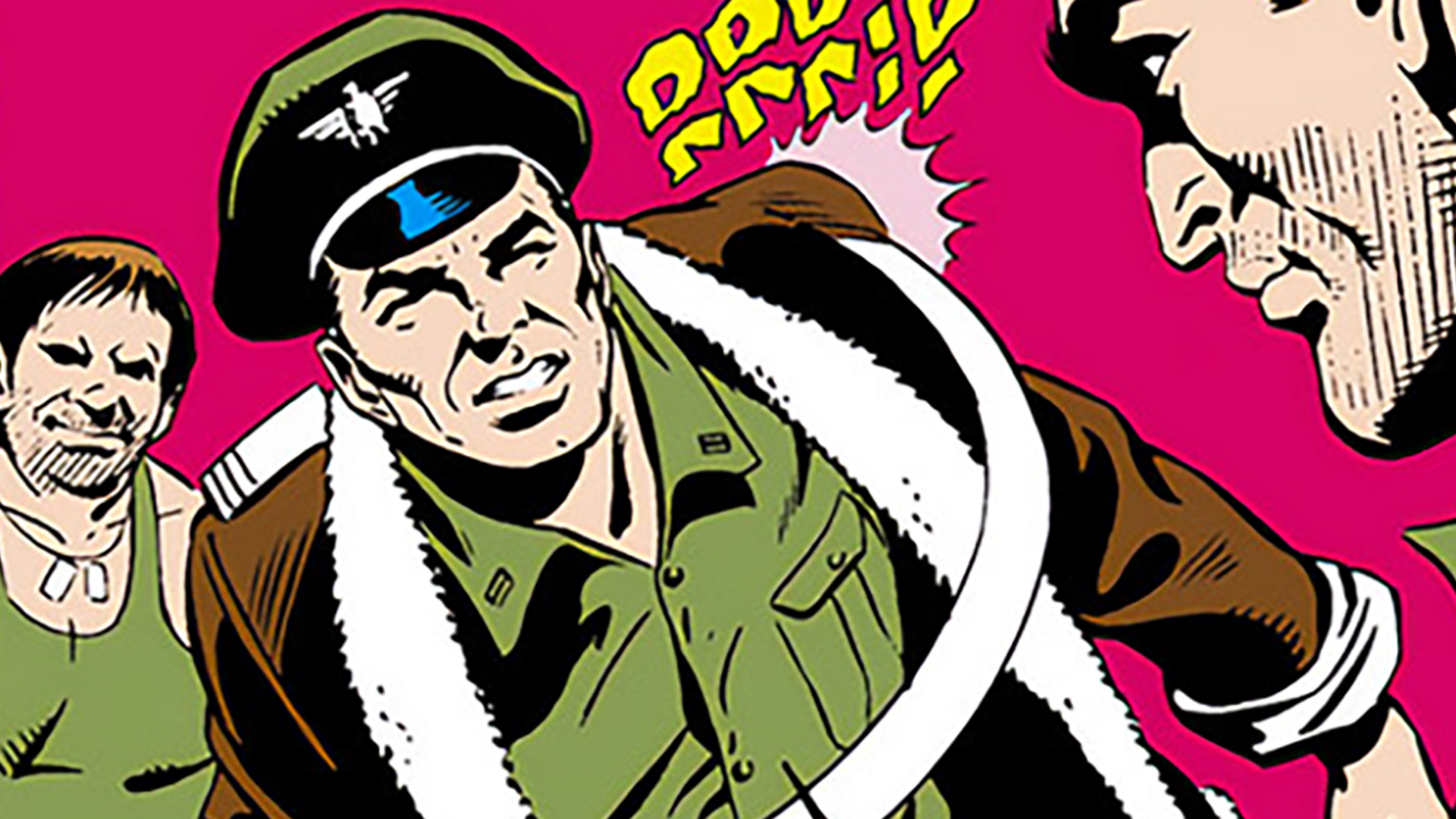 Rick Flag, Sr. wearing his WWII fighter pilot jacket and cap