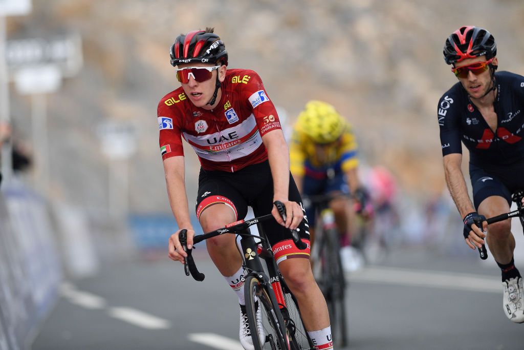 Tadej Pogacar won the sprint for second place to keep the overall lead