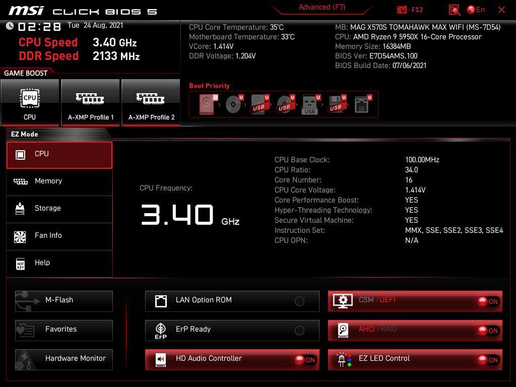 MSI MAG X570S Tomahawk Max WIFI