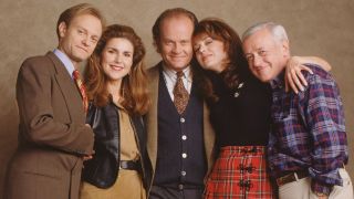 The core Frasier cast in a promotional shot.