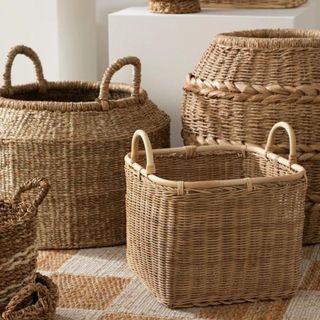 Rattan baskets from McGee & Co.