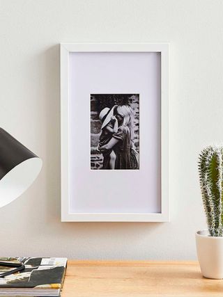 White oversized photo frame