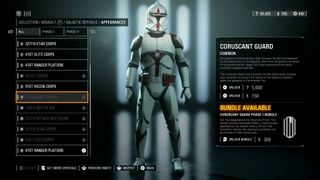 Star Wars Battlefront 2 credits for Coruscant Guard clone trooper skin