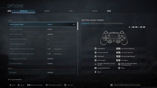 Moder Warfare options menu