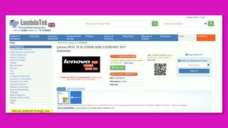 Listing for a laptop with Intel Arc A370M GPU in the US and UK