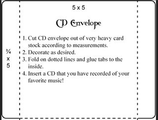 Personalise your photo and music CD envelopes with this free template from Mirkwood Designs