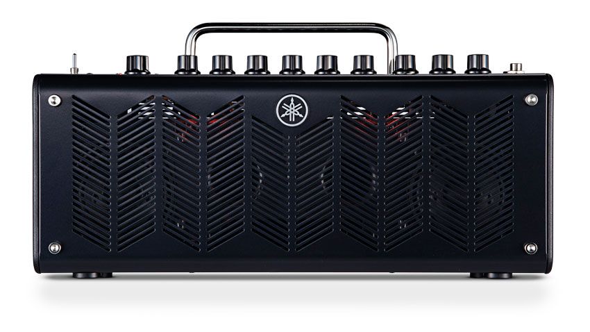 About the size and shape of a loaf of sliced bread, the amp's inner workings are housed under a steel fascia