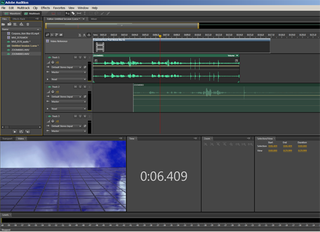 Adobe Audition with a customized video work space