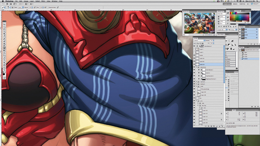 Paint an epic manga monster fight scene