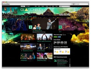 The new visual identity was rolled out across the BBC Glastonbury webpage and other promotional materials