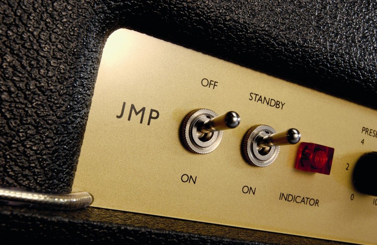 The Super Lead Reissue's Plexiglas control panel.