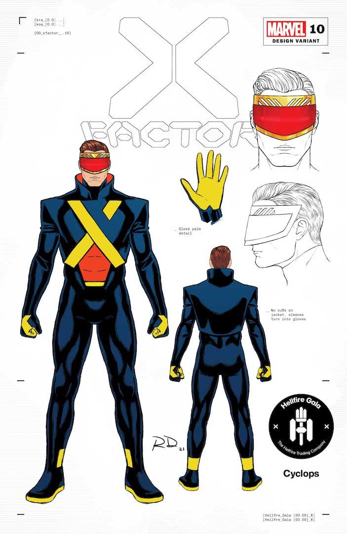 Hellfire Gala outfit designs by Russell Dauterman