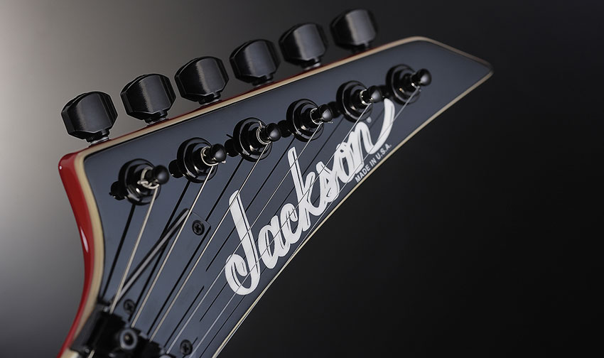 The headstock is typical of the bold, brash feel of this guitar