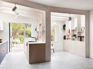 interior of a new kitchen extension