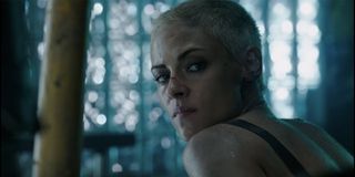 Underwater Kristen Stewart looks back