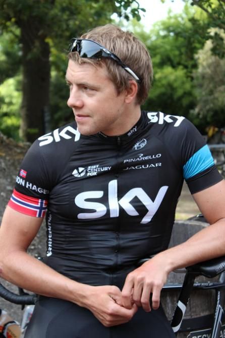 Edvald Boasson Hagen still in his Sky kit at the MTN-Qhubeka training camp.