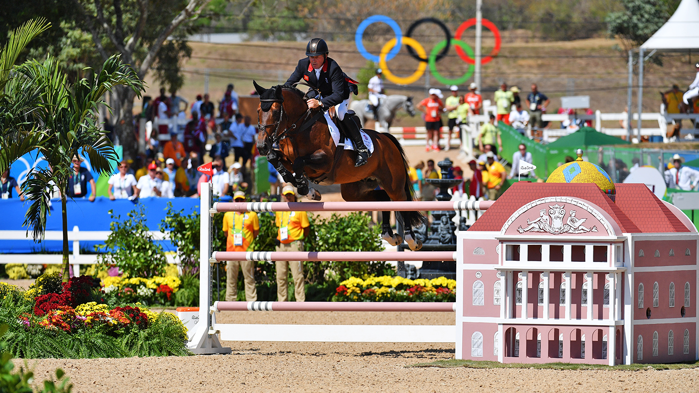 Nick Skelton GBR riding Big Star during the 2nd Qualifier for the individual Competition and the 1st round of the Team Jumping Competition at the Olympic Equestrian Centre in Deodoro near Rio, Brazil on 16th August 2016
